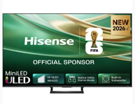 HISENSE TV ULED 55E8S MiniLED 55" 4K 144Hz, crno-tamnosivi